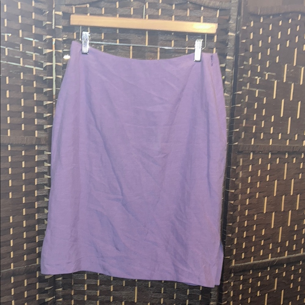 Purple lilac Women's silk & linen Skirt, 10